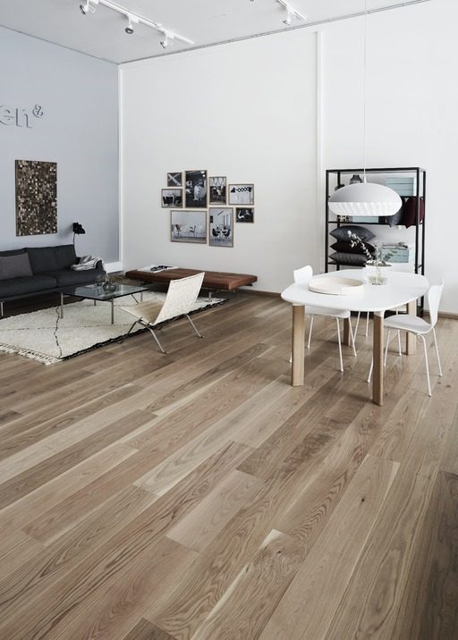 Junckers Solid Oak Boulevard Wood Flooring, Untreated, Harmony, 185x20.5mm