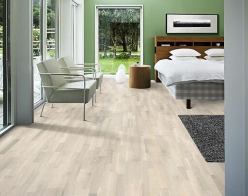 Kahrs Harmony Pale Engineered Oak Flooring, Natural, Brushed, Matt Lacquered, 15x3.5x200mm