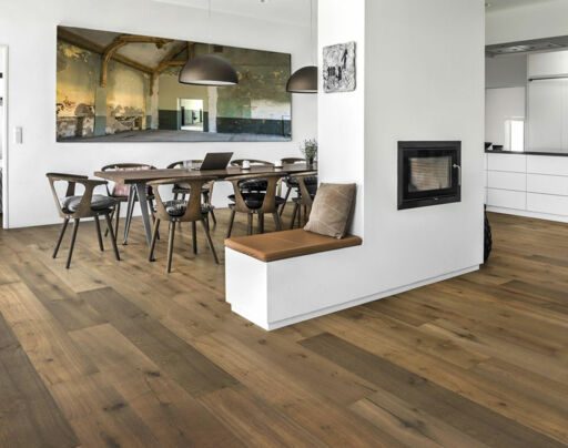 Kahrs Royal Sanssouci Engineered Oak Flooring, Rustic, Smoked, Brushed & Oiled, 305x18x2400mm