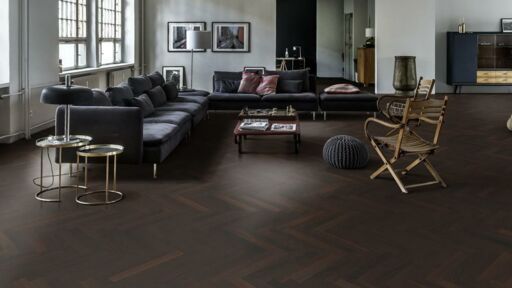 Kahrs Studio Smoked Oak AB Engineered Herringbone Flooring, Prime, Oiled, 70x490x11mm