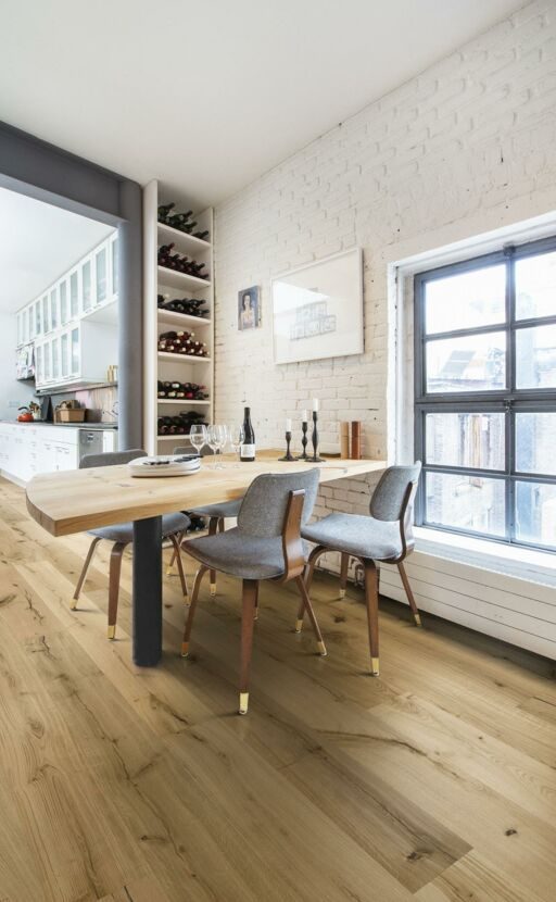 Kahrs Texture Oak Natur Engineered Flooring, Brushed & Oiled, Saw Marks, 187x15x2420mm