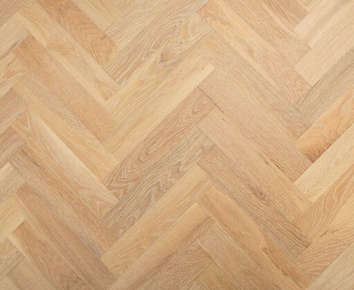 Lothmere Engineered Oak Flooring, Herringbone, Natural Limed White, Brushed, Rustic, UV Lacquered, 70x10x350mm