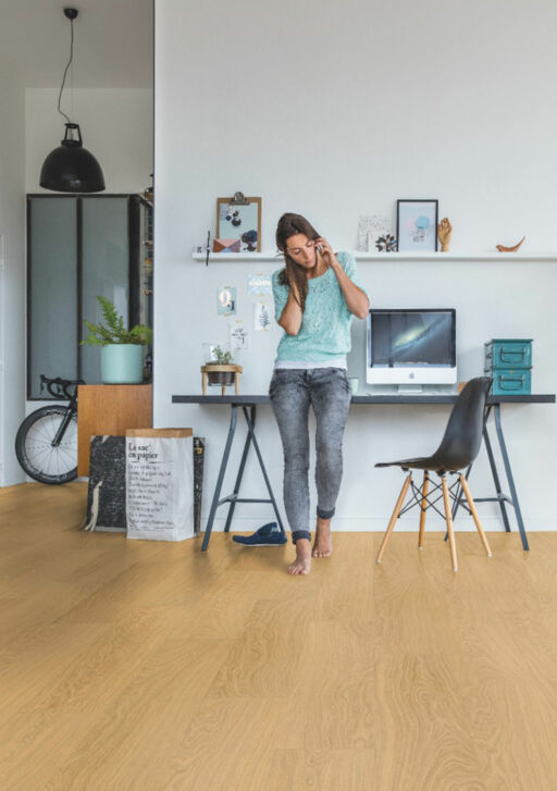 QuickStep Alpha Bloom, Pure Oak Honey Vinyl Flooring, 209x6x1494mm