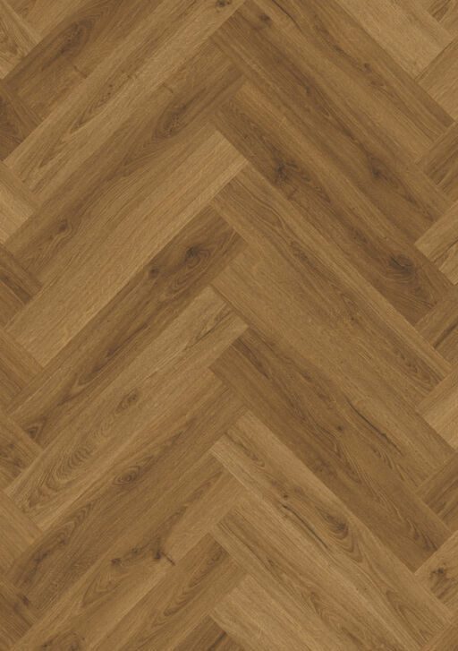 QuickStep Alpha Ciro, Botanic Caramel Oak Herringbone Vinyl Flooring, 126x6x630mm