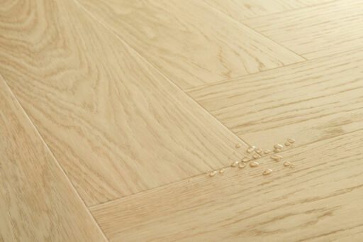 QuickStep Alpha Ciro, Pure Oak Blush Herringbone Vinyl Flooring, 126x6x630mm