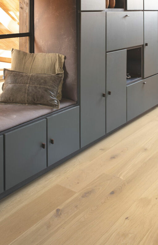 QuickStep Palazzo Almond White Oak Engineered Flooring, Brushed, Oiled, 190x13.5x1820mm Image 4