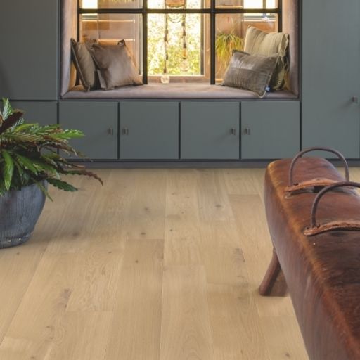 QuickStep Palazzo Almond White Oak Engineered Flooring, Brushed, Oiled, 190x14x1820 mm