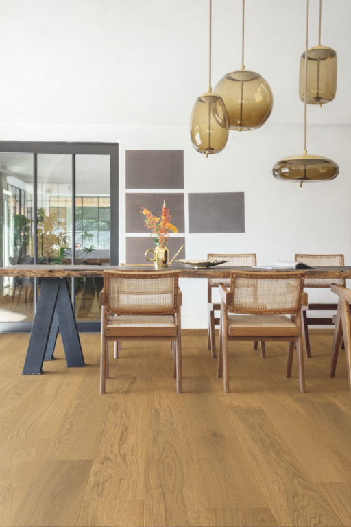 Quickstep Compact Grande Light Chestnut Oak Engineered Flooring, Brushed & Extra Matt Lacquered, 190x12.5x1820 mm