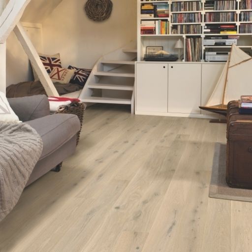 Quickstep Compact Himalayan White Oak Engineered Flooring, Extra Matt Lacquered, 145x12.5x1820 mm