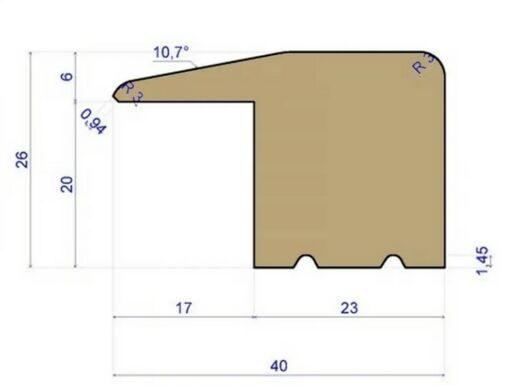 Traditions Solid Oak L-Shaped Threshold, Satin Lacquered, 20mm, 0.9m Image 2