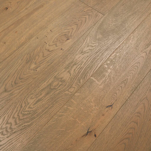 Tradition Antique Engineered Oak Flooring, Distressed, Brushed, Moonstone Grey Oiled, 220x15x2200mm