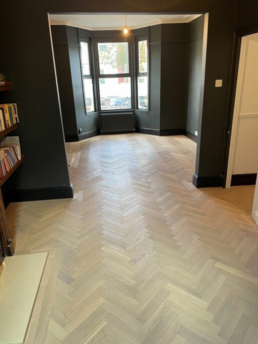 Tradition Classics Herringbone Engineered Oak Flooring, Pinot Gris Brushed, Oiled, 70x15x350mm Image 2