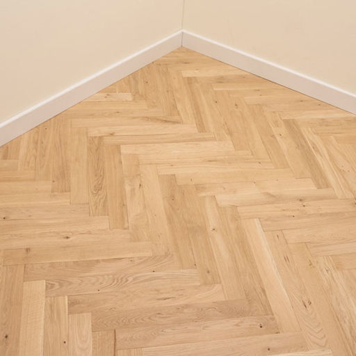Tradition Classics Solid Oak Parquet Flooring Blocks, Unfinished, Rustic, 22x70x350 mm Image 1