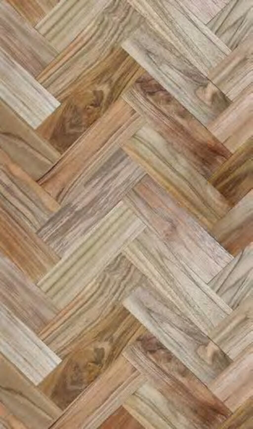Tradition Classics Solid Teak Parquet Flooring Blocks, Unfinished, Natural, 18x70x280 mm