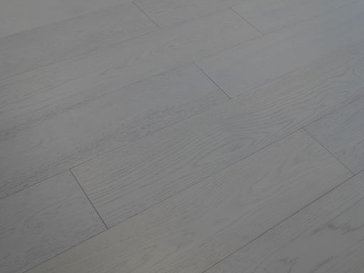 Tradition Cotton White Engineered Oak Parquet Flooring, Lacquered, 190x14xRL mm