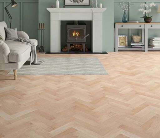 Silvershade Herringbone Engineered Oak Flooring, Prime, Unfinished, 80x10x300mm