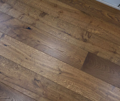Tradition Engineered Oak Flooring, Scandi Smoked, Brushed, UV Oiled, 190mm x 14mm x 1900mm Image 3