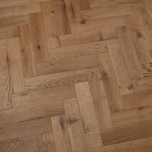 Tradition Engineered Oak Herringbone Flooring, Brushed, UV Oiled, 90x18x400mm Image 4