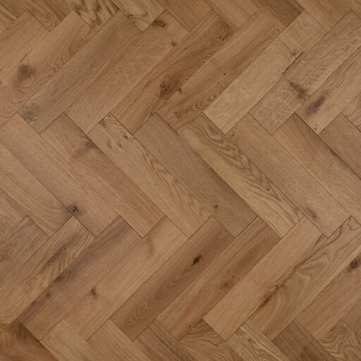 Tradition Engineered Oak Herringbone Flooring, Brushed, UV Oiled, 90x18x400mm