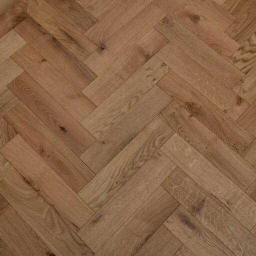 Tradition Engineered Oak Herringbone Flooring, Brushed, UV Oiled, 90x18x400mm