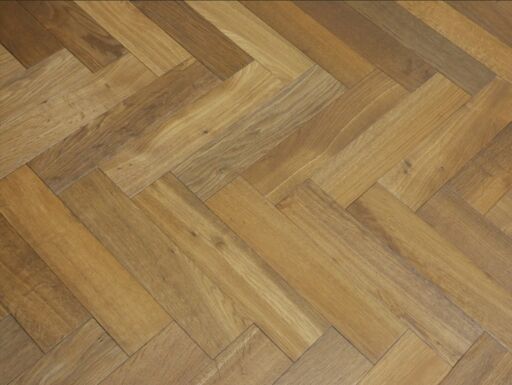 Tradition Engineered Oak Herringbone Flooring, Smoked & UV Oiled, 90x18x400mm