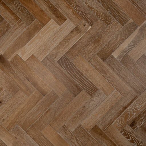 Tradition Engineered Oak Herringbone Flooring, Smoked White, Brushed Oiled, 90x18x400mm