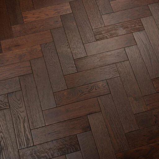 Tradition Engineered Oak Herringbone Flooring, Walnut Stain, Brushed, Matt Lacquered, 80x18x300mm Image 4