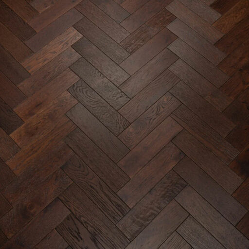 Tradition Engineered Oak Herringbone Flooring, Walnut Stain, Brushed, Matt Lacquered, 80x18x300mm Image 2