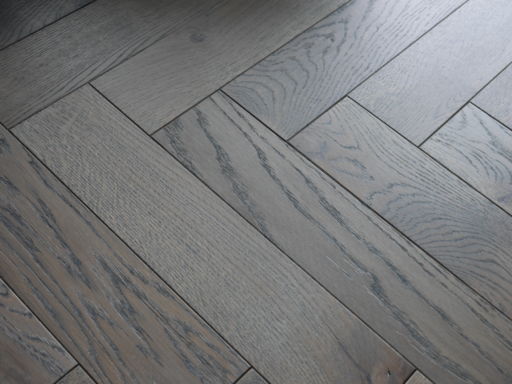 Tradition Engineered Oak Parquet Flooring, Grey, Hardwax Oiled, 90x18x400 mm