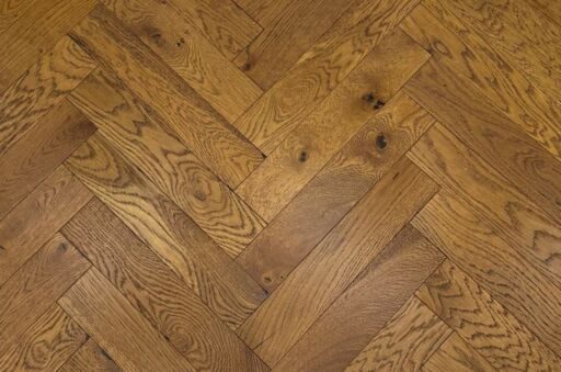 Tradition Engineered Oak Parquet Flooring, Herringbone, Golden Wheat Brushed, Matt Lacquered, 90x10x450mm Image 2