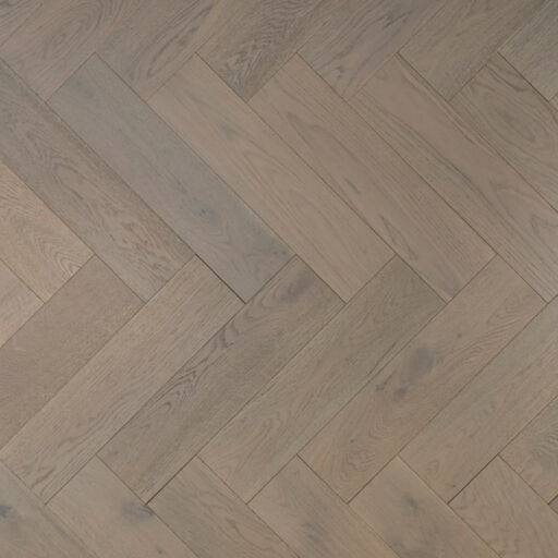 Tradition Engineered Oak Parquet Flooring, Herringbone, Grey, Brushed, UV Lacquered, 150x14x600mm Image 1