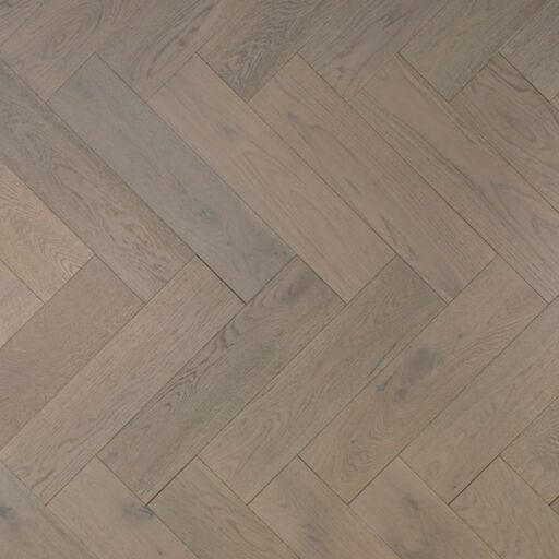 Tradition Engineered Oak Parquet Flooring, Herringbone, Grey, Brushed, UV Oiled, Click, 150x14x600mm