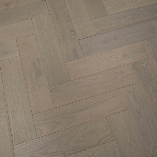 Tradition Engineered Oak Parquet Flooring, Herringbone, Grey, Brushed, UV Lacquered, 150x14x600mm Image 3