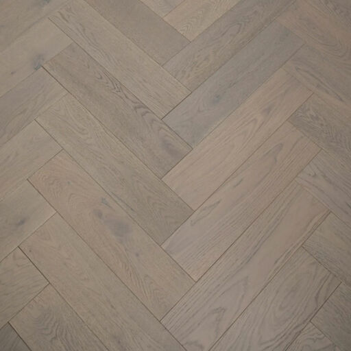 Tradition Engineered Oak Parquet Flooring, Herringbone, Grey, Brushed, UV Lacquered, 150x14x600mm Image 2