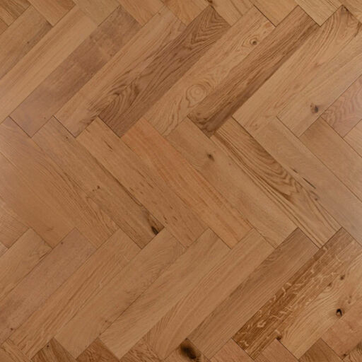 Tradition Engineered Oak Parquet Flooring, Herringbone, Natural, Lacquered, 90x14x450mm Image 1