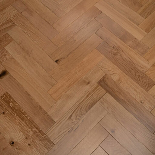 Tradition Engineered Oak Parquet Flooring, Herringbone, Natural, Lacquered, 90x14x450mm Image 2