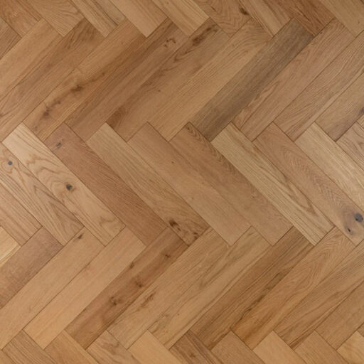 Tradition Engineered Oak Parquet Flooring, Herringbone, Prime, Invisible Lacquered, 90x14x450mm