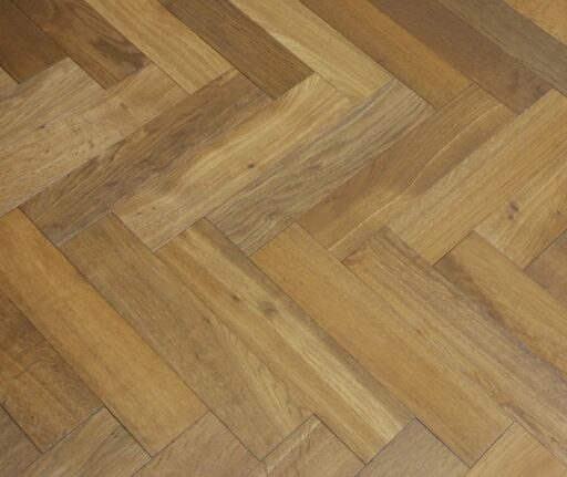 Tradition Engineered Oak Parquet Flooring, Herringbone, Smoked, Brushed & Oiled, 90x14x450mm Image 4