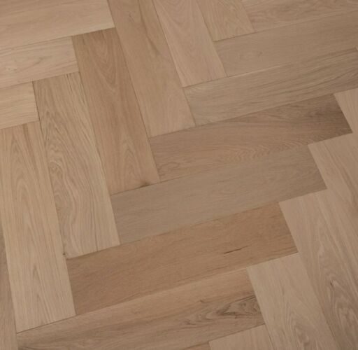 Tradition Engineered Oak Parquet Flooring, Herringbone, Unfinished, Prime, 125x14x600mm