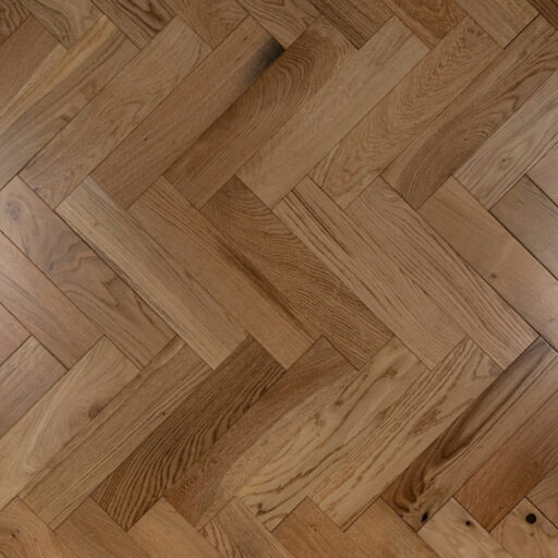 Tradition Engineered Oak Parquet Flooring, Natural, Lacquered, 90x18x400 mm