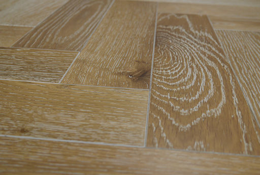 Tradition Engineered Oak Herringbone Flooring, Smoked White, Brushed Oiled, 90x18x400mm Image 5