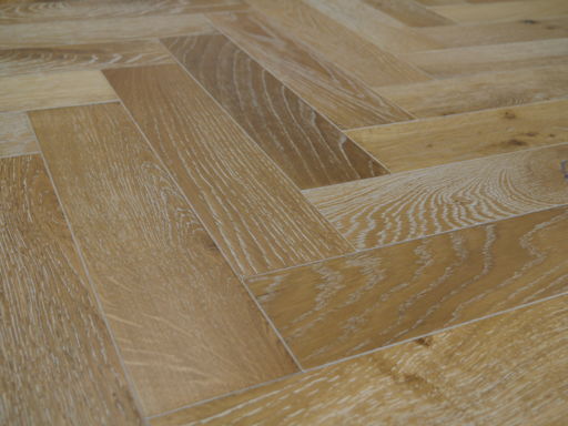 Tradition Engineered Oak Parquet Flooring, Smoked White, Natural, 90x18x400 mm