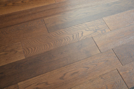 Tradition Engineered Smoked Oak Flooring, Rustic, Brushed, Lacquered, 125x14xRL mm