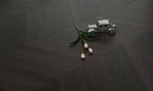 Tradition Select Engineered Oak Chevron Flooring, Coffee Stained, Lacquered 90x18x600mm