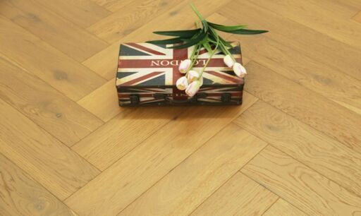 Tradition Select Engineered Oak Herringbone Flooring, Brushed & Smoked UV Lacquered 125x15x605mm