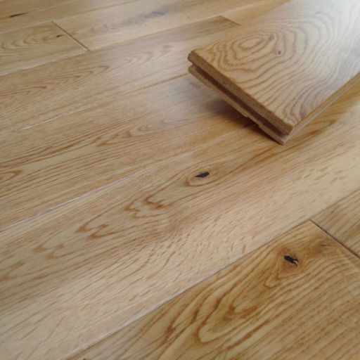 Tradition Solid Oak Flooring, Rustic, Lacquered, 90x18xRL mm