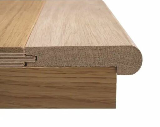 Tradition Solid Oak Stair Nosing, Lacquered For 20mm Floors 82x27mm, 2.7m