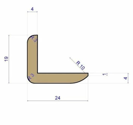 Traditions Solid Oak Corner Bead, Unfinished, 24x19mm, 0.9m Image 2