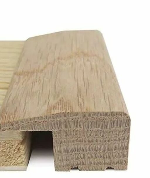 Traditions Solid Oak L-Shaped Threshold, Satin Lacquered, 15mm, 2.7m