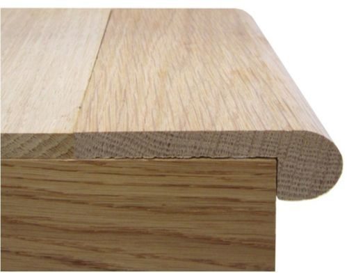 Tradition Solid Oak Stair Nosing, Unfinished, For 10mm Floors 82x28mm 2.7m Image 1